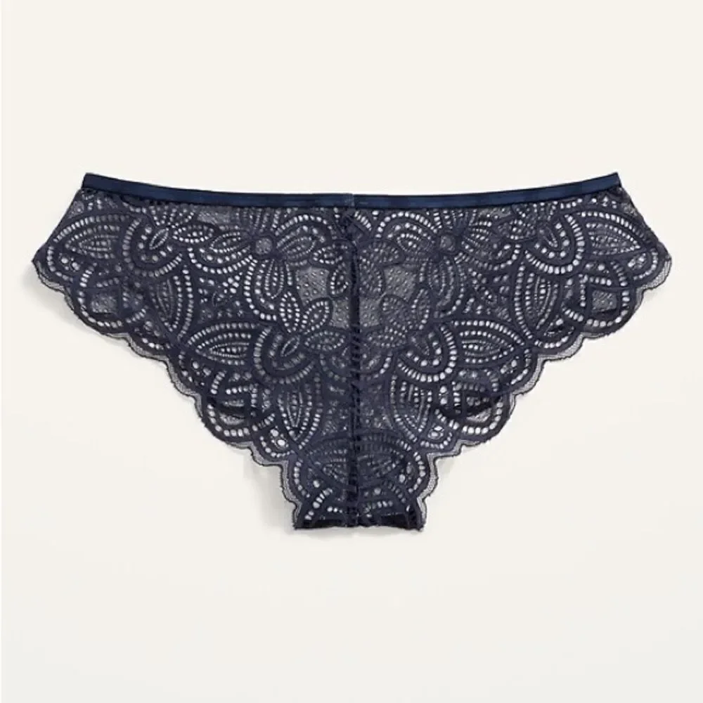 NWT Old Navy Women's Lace Cheeky Underwear Navy Blue Size XL